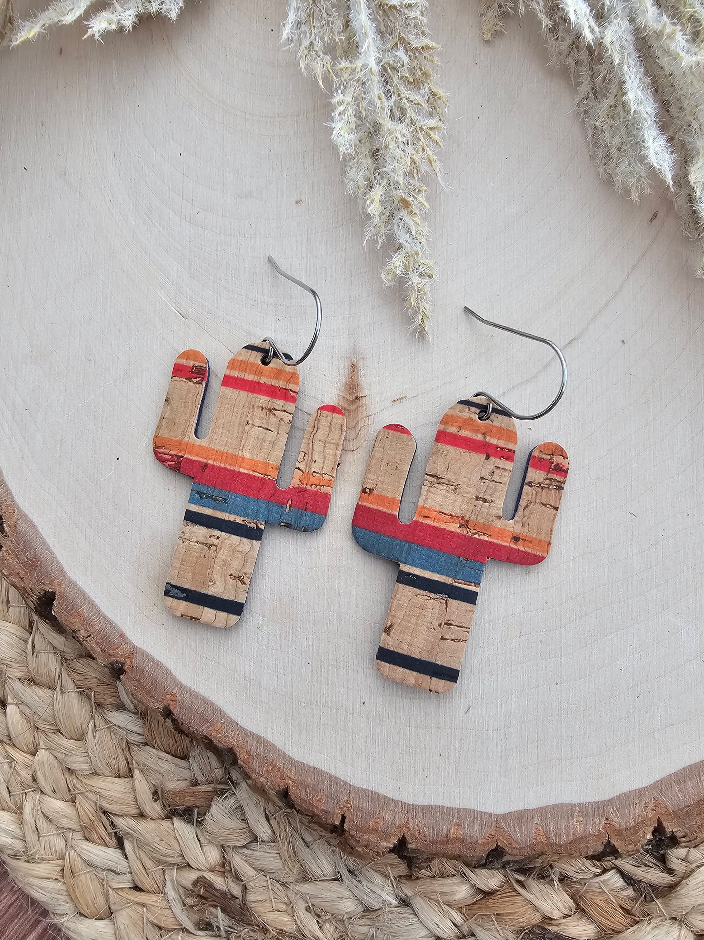 Serape Cactus Earrings