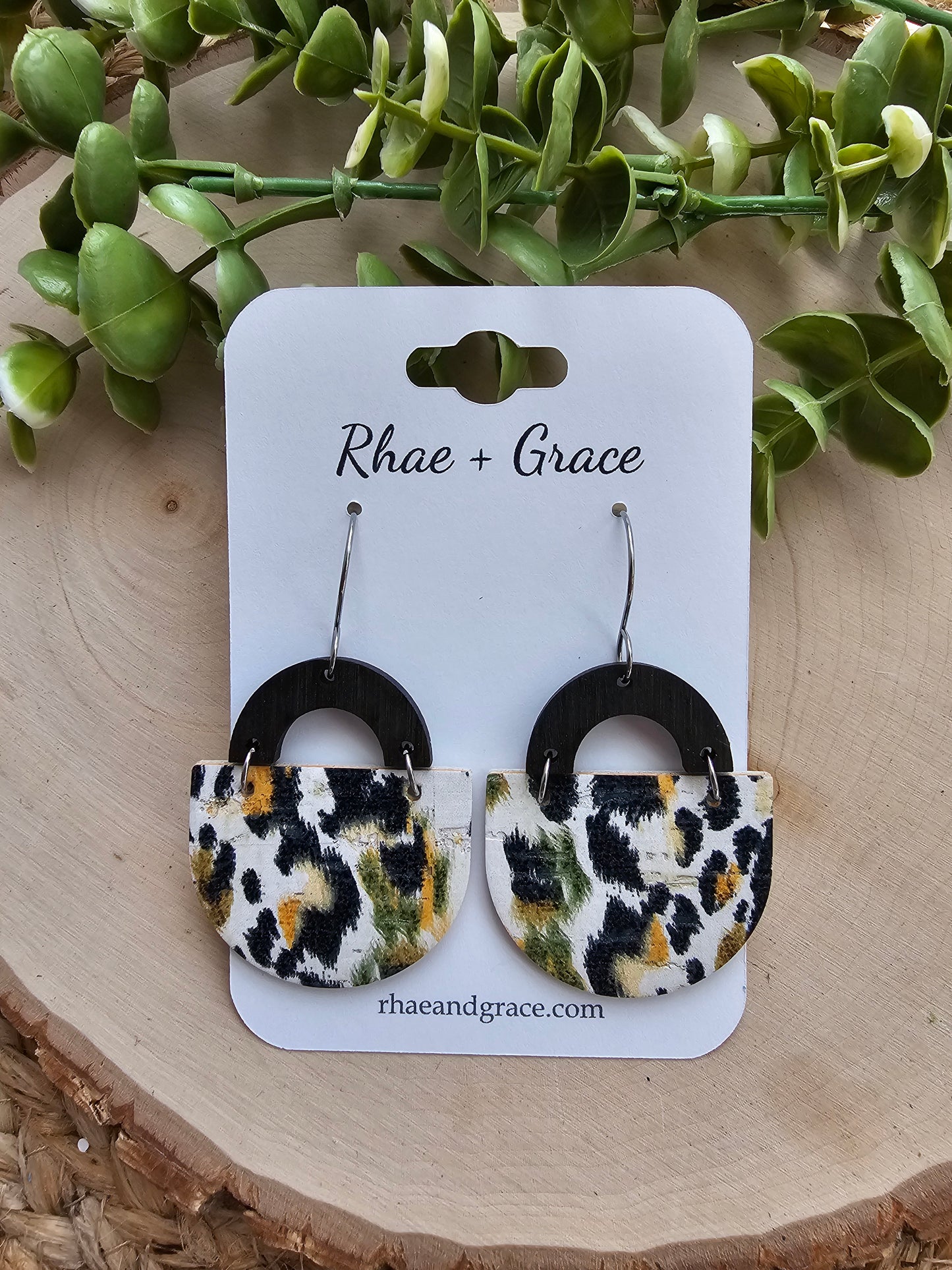 Abstract Animal Print Earrings