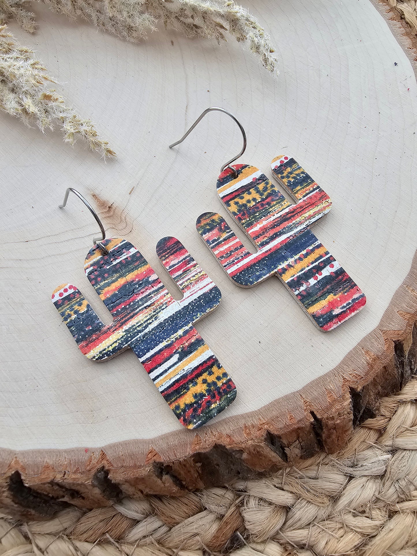 Arizona Sunset Cactus Earrings