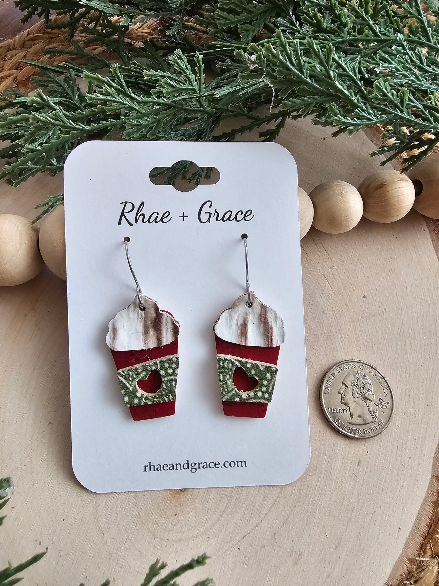 Festive Holiday Drink Earrings