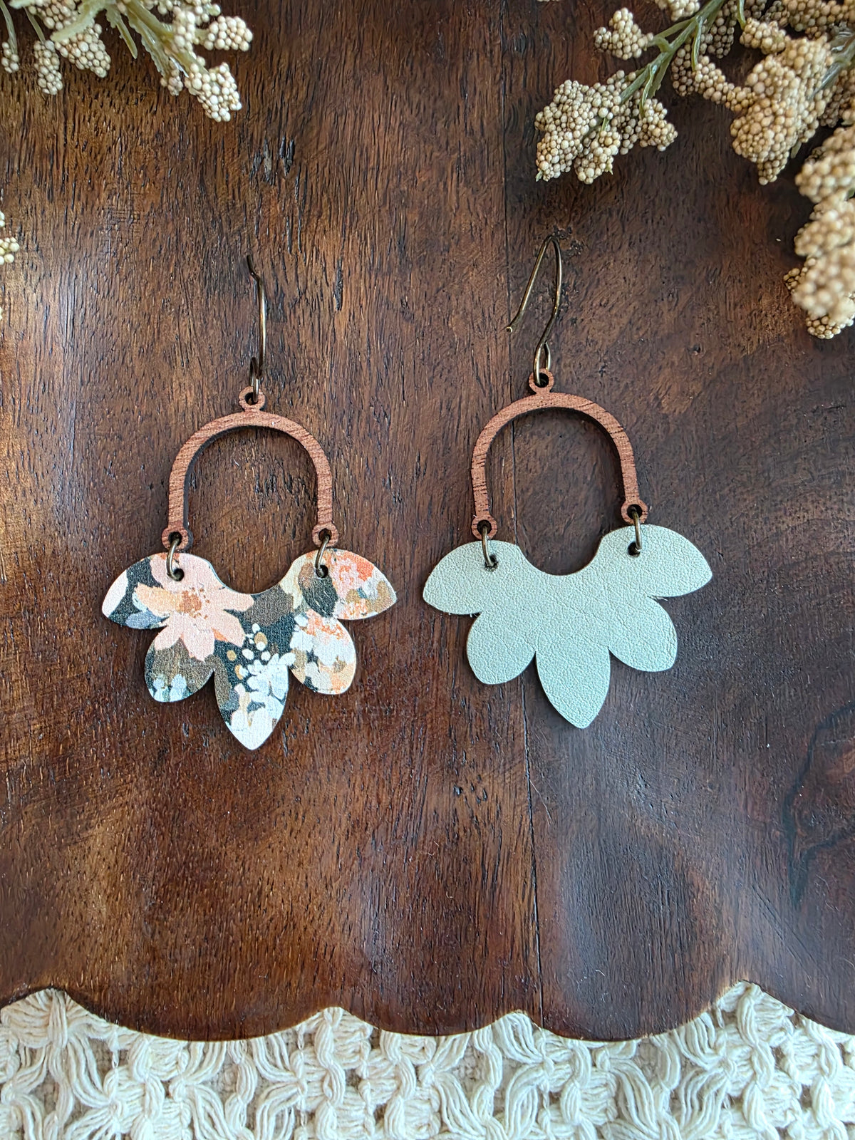 Rosemary Wildflower Half Flower Earrings
