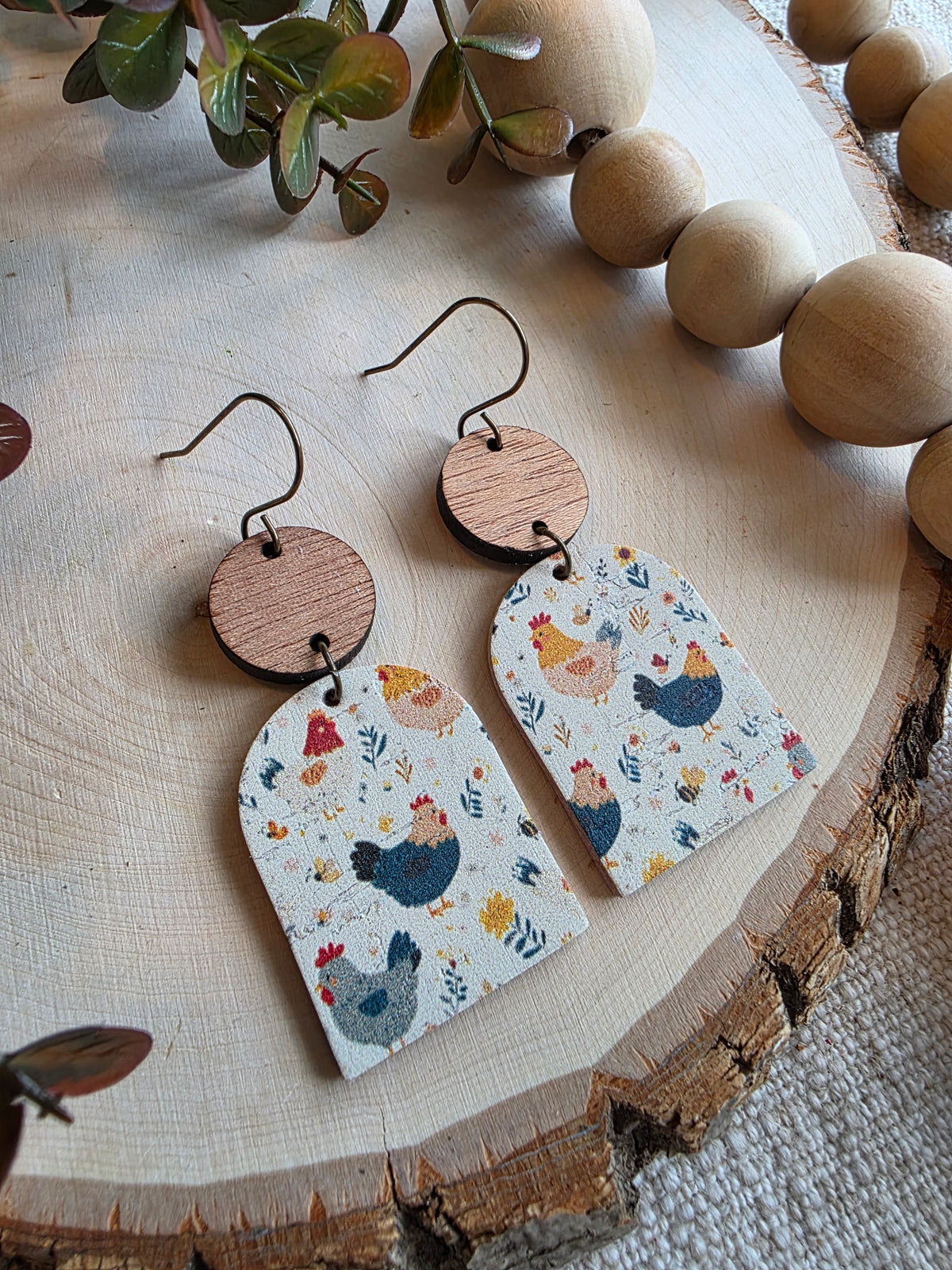 Chicken Closed Arch Drop Earrings