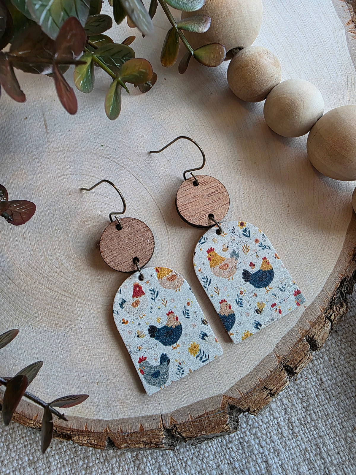 Chicken Closed Arch Drop Earrings