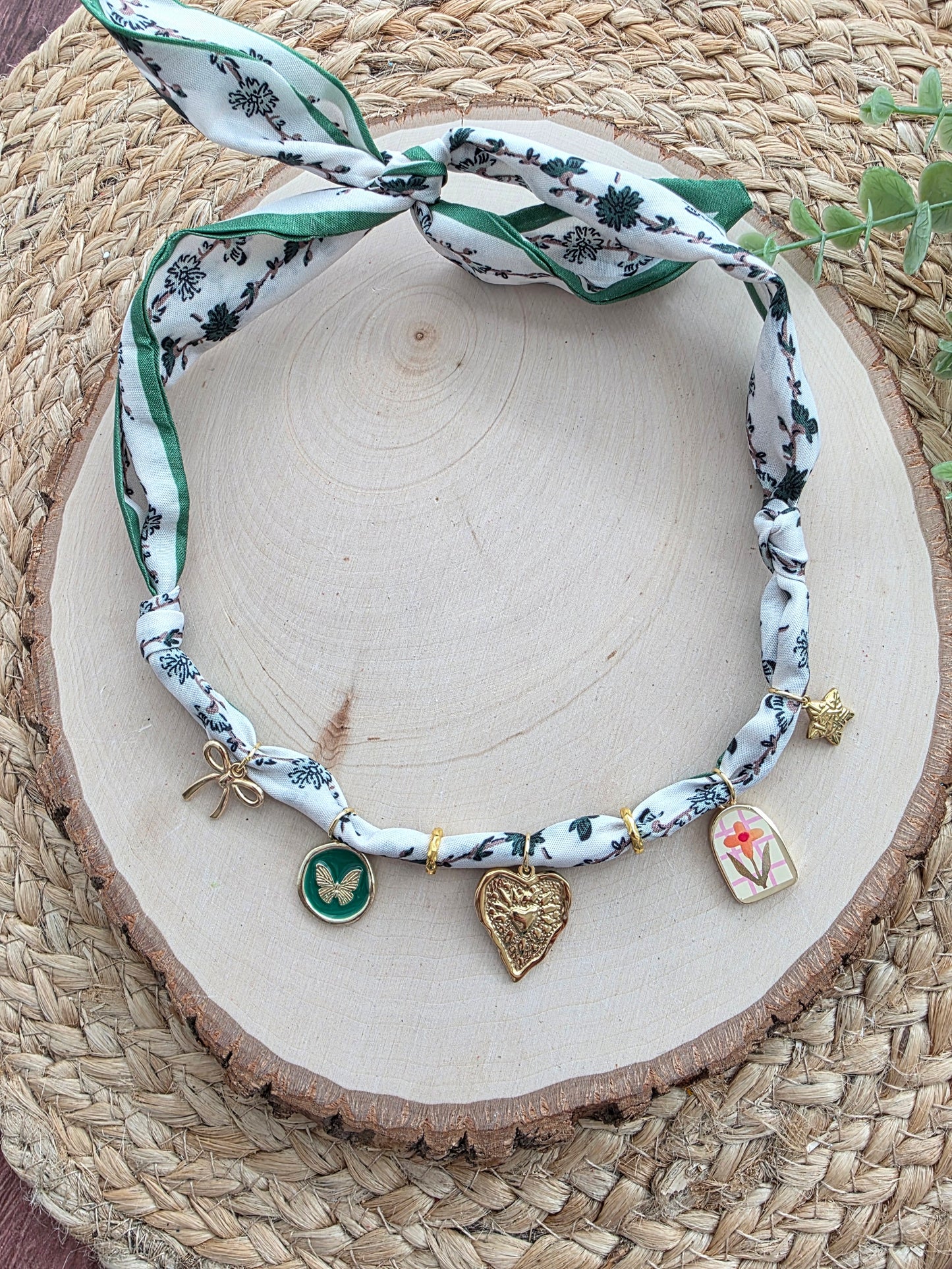Garden Whispers Scarf Charm Necklace