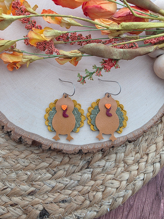 Mustard & Green Turkey Earrings
