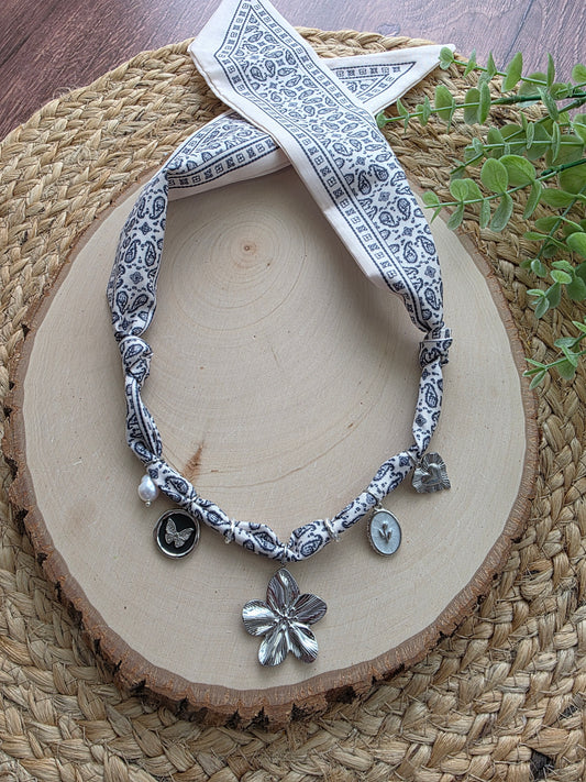 Moonlight Meadow Scarf Charm Necklace