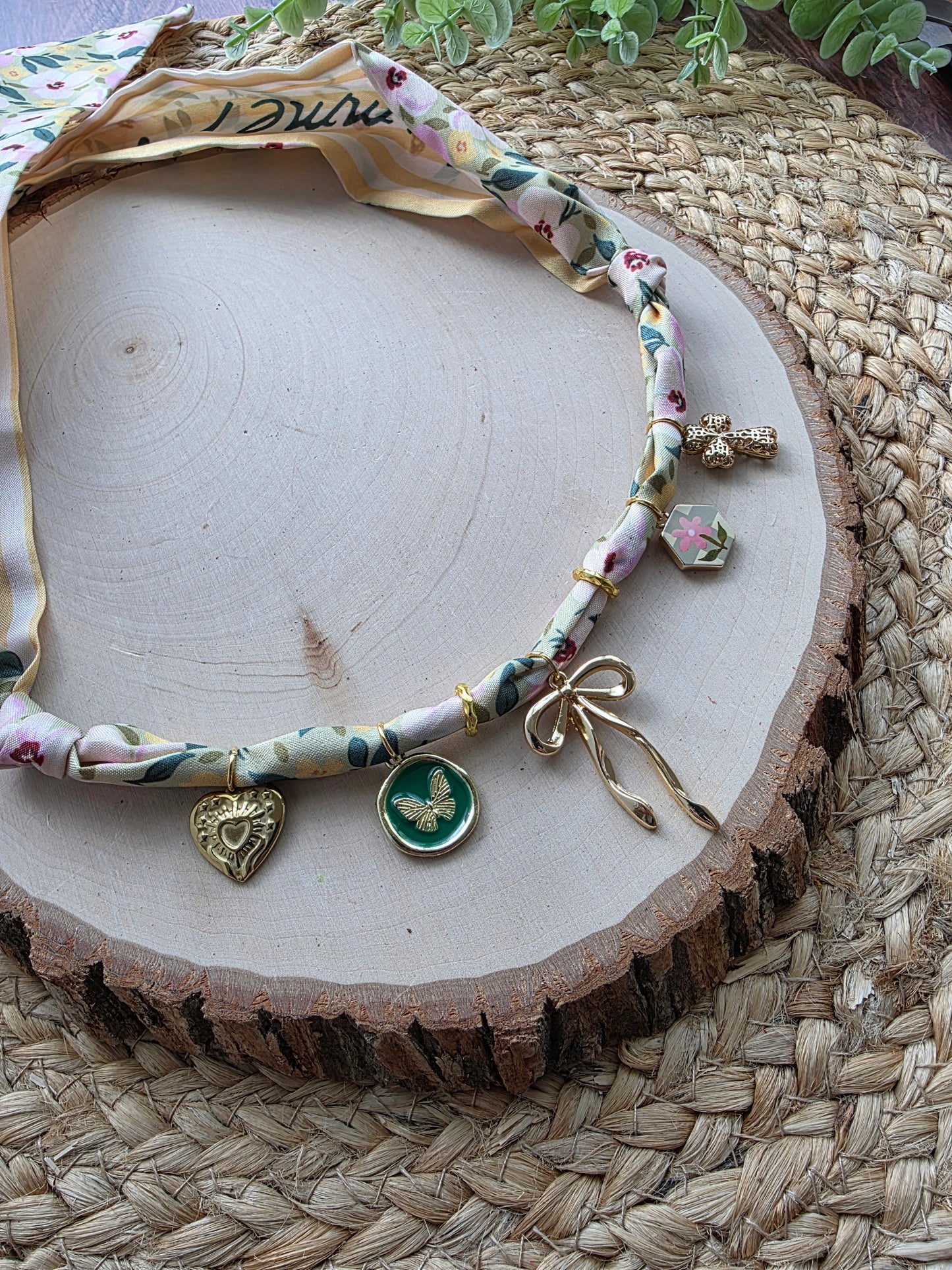 Garden Bliss Scarf Charm Necklace