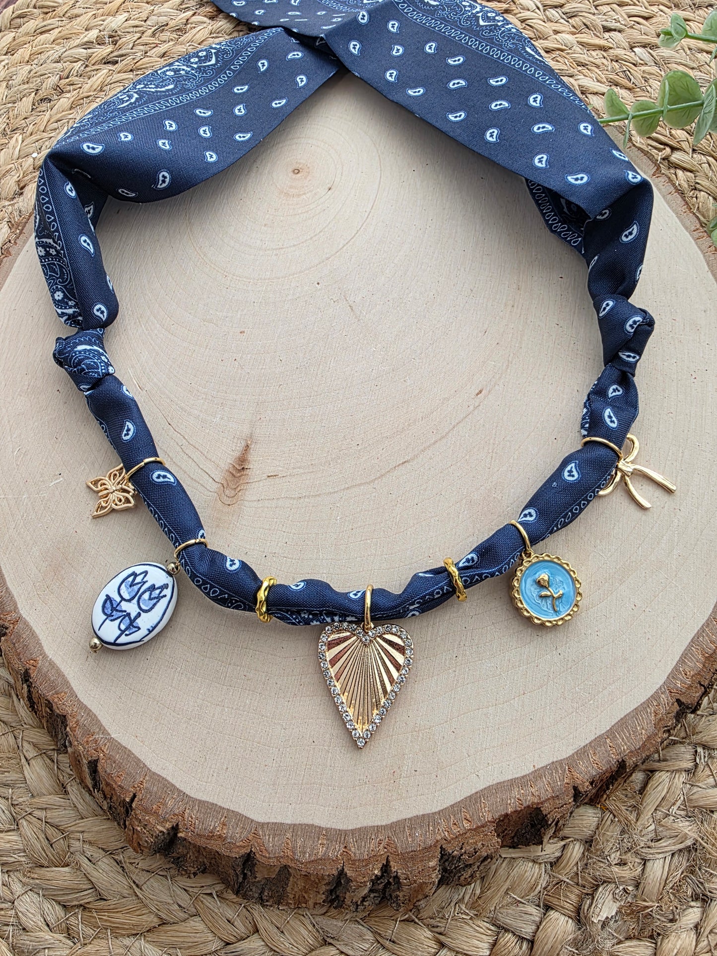 Twilight Garden Scarf Charm Necklace