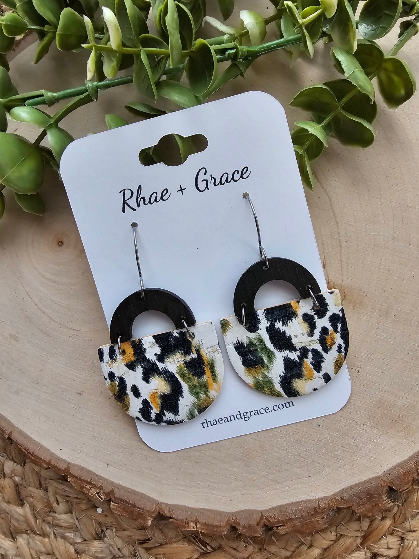 Abstract Animal Print Earrings