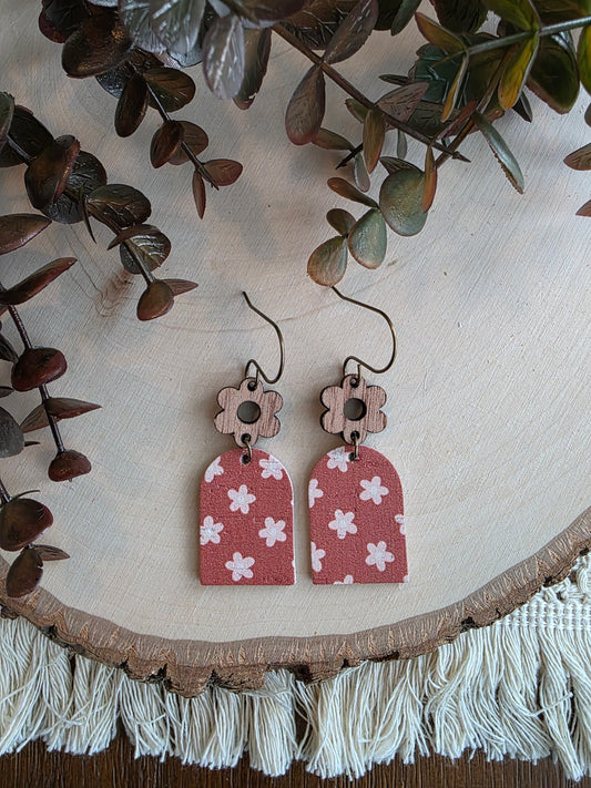 Boho Floral Closed Arch Earrings
