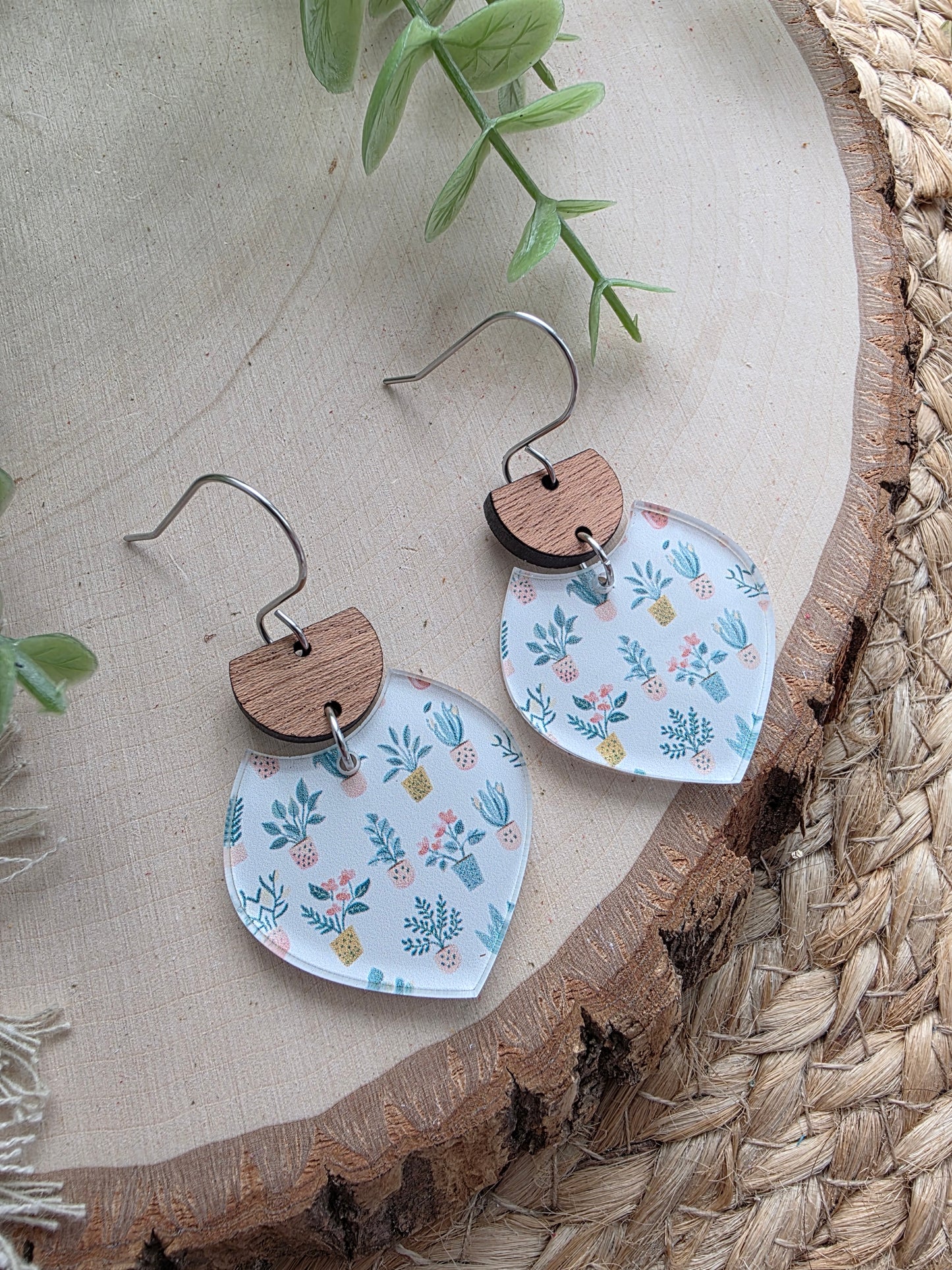 Acrylic Plant Lover Earrings