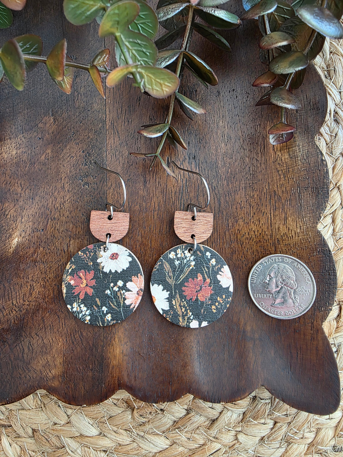 MidnighyWildflower Circle Earrings