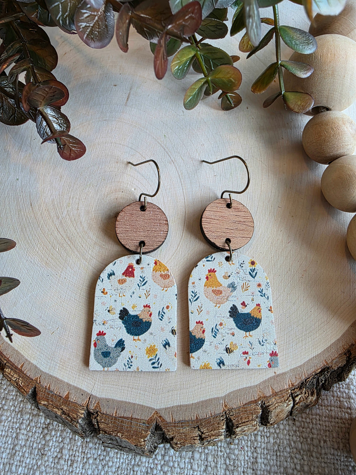 Chicken Closed Arch Drop Earrings