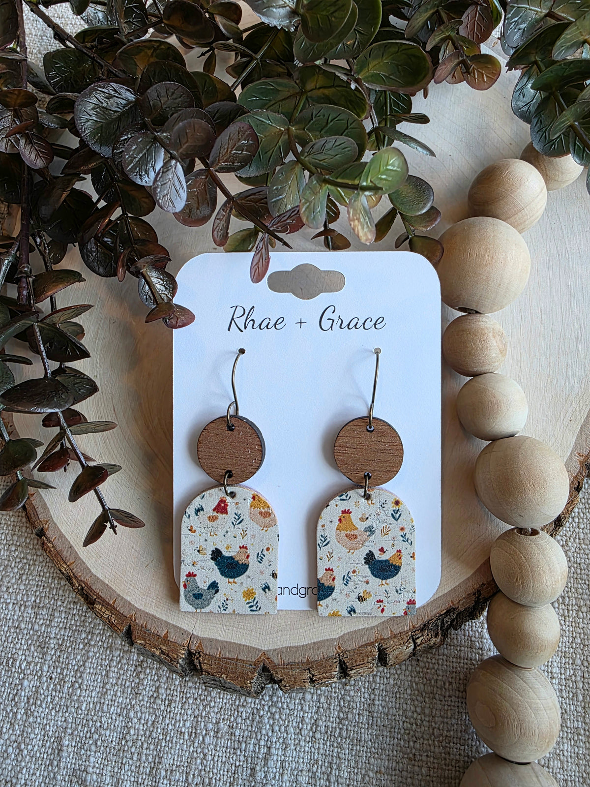 Chicken Closed Arch Drop Earrings