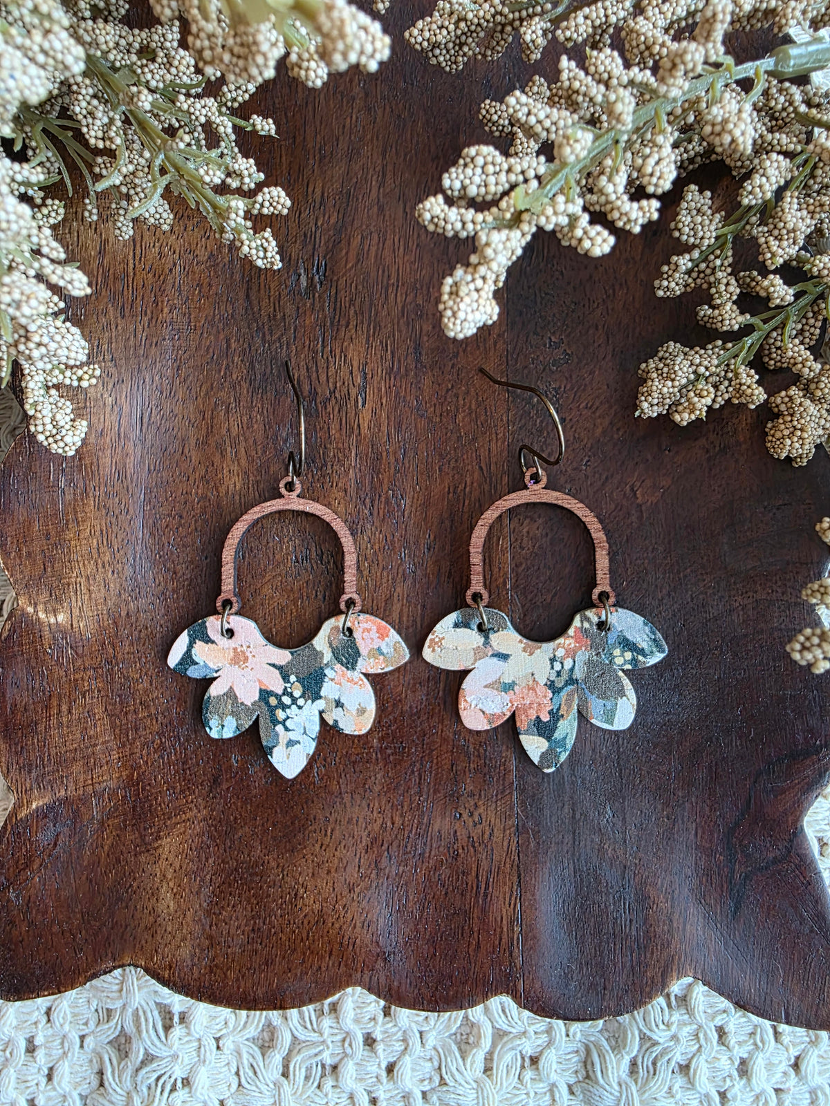 Rosemary Wildflower Half Flower Earrings