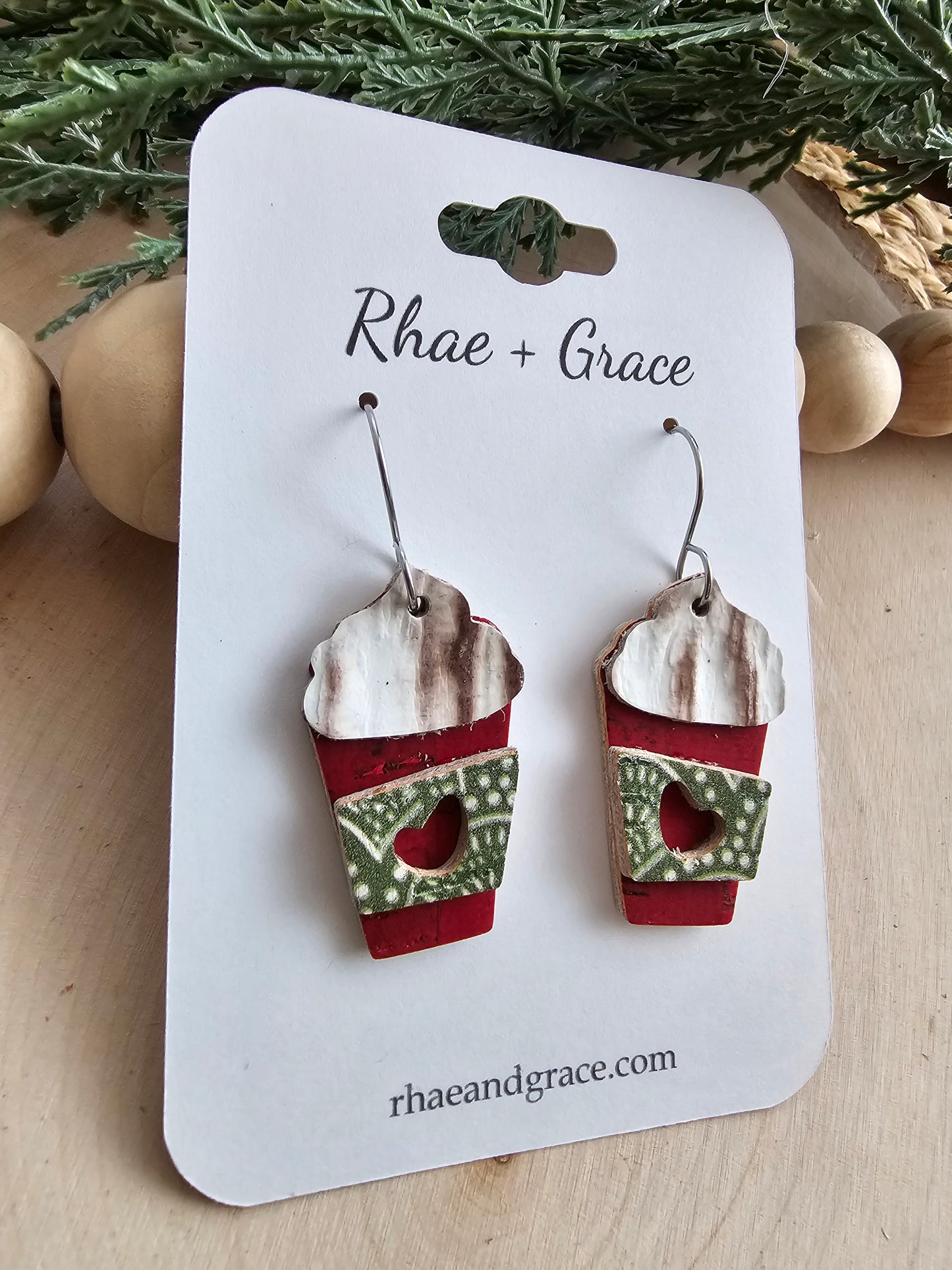 Festive Holiday Drink Earrings