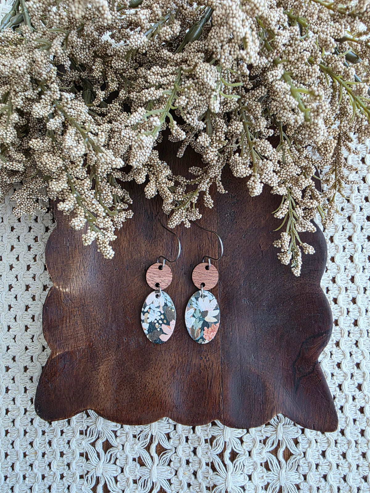 Rosemary Wildflower Oval Earrings