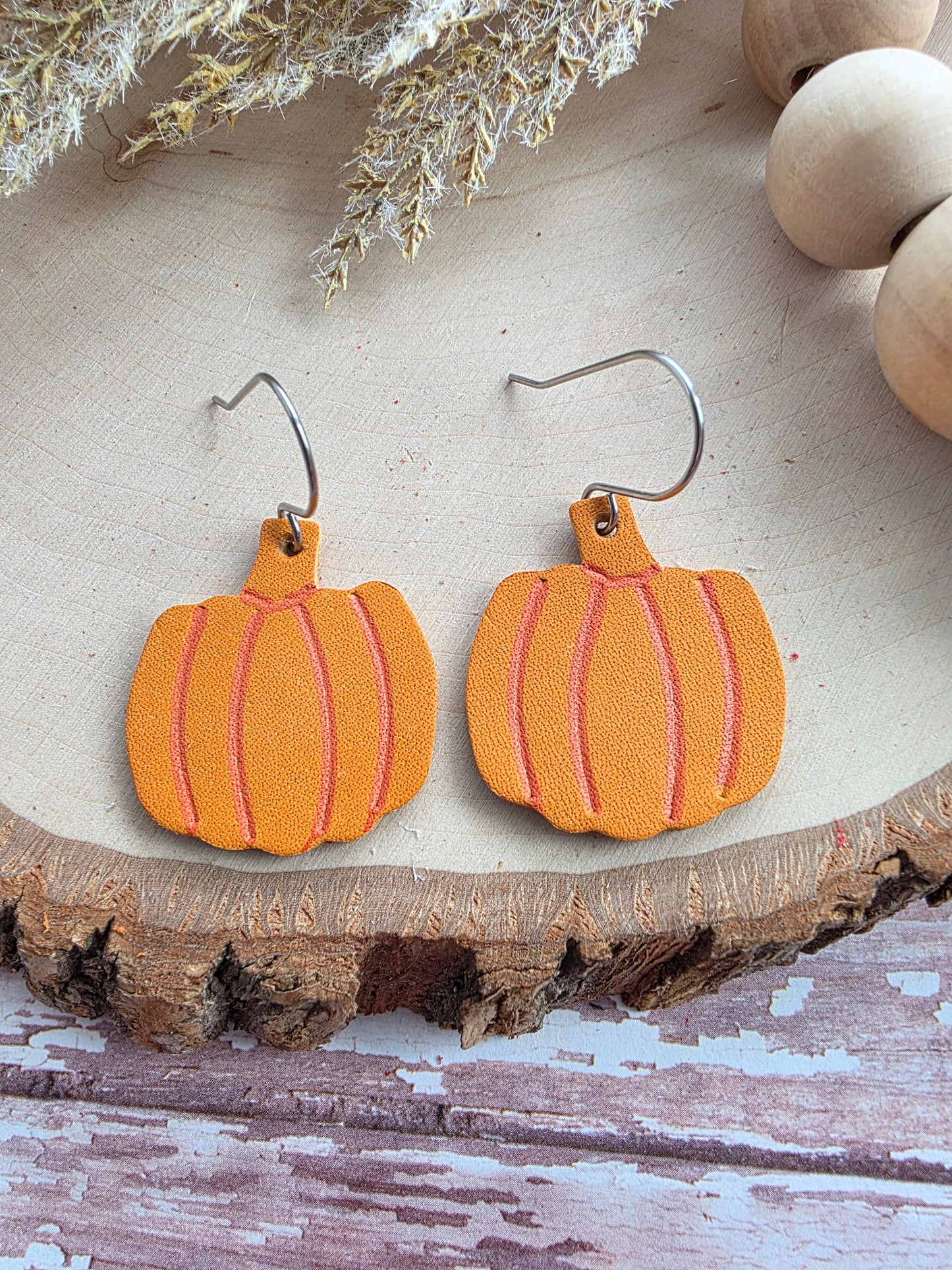 Orange Pumpkin Earrings