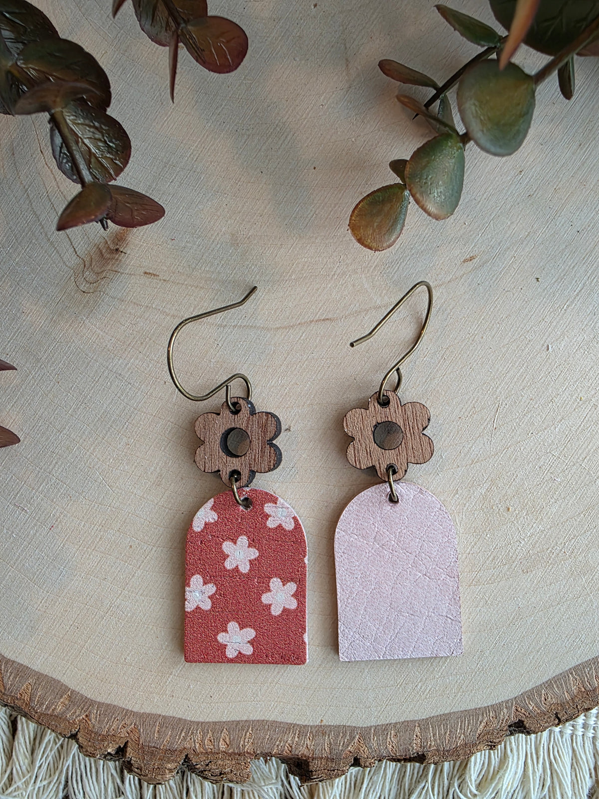 Boho Floral Closed Arch Earrings
