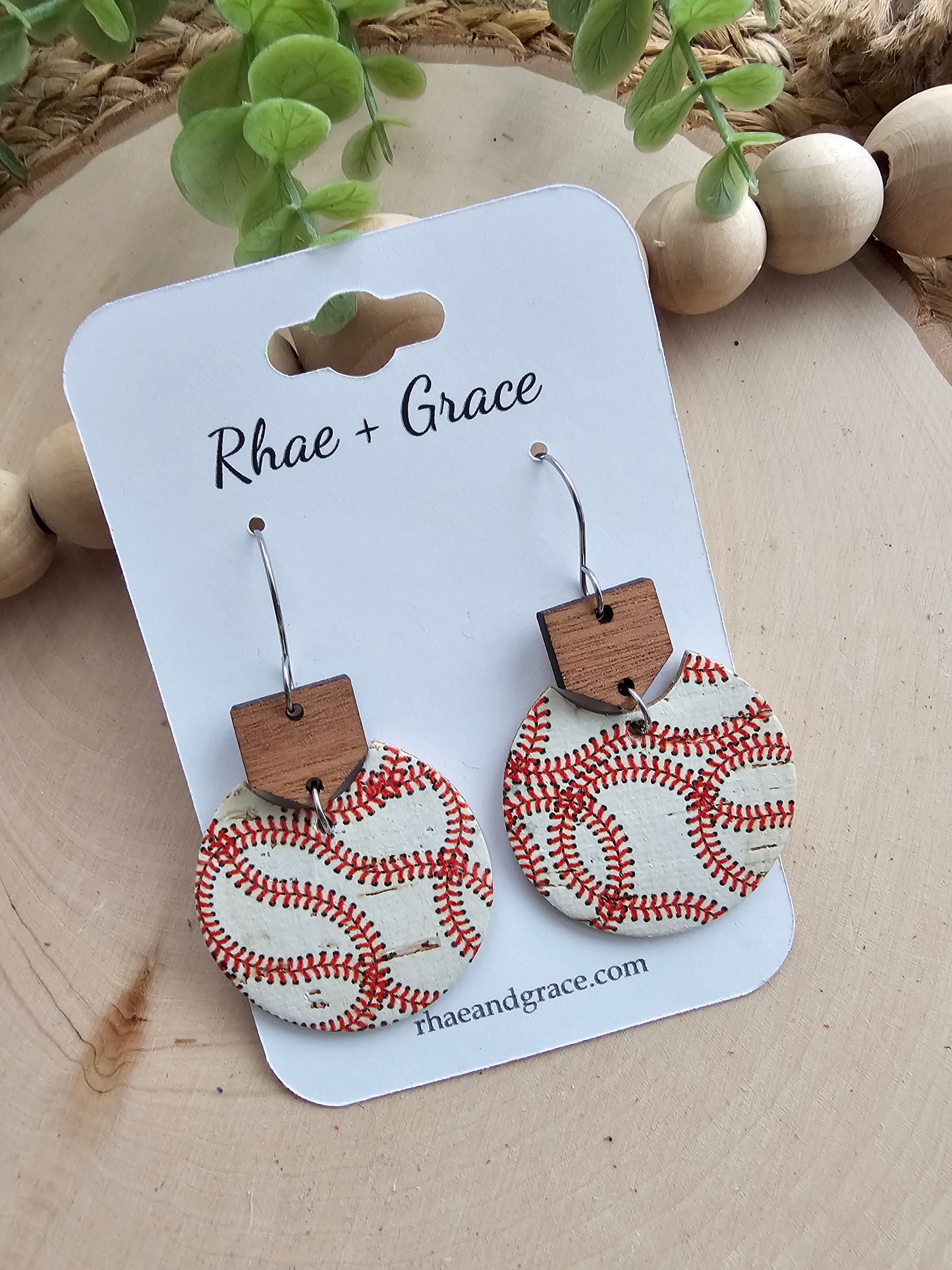 Baseball Home Plate Earrings