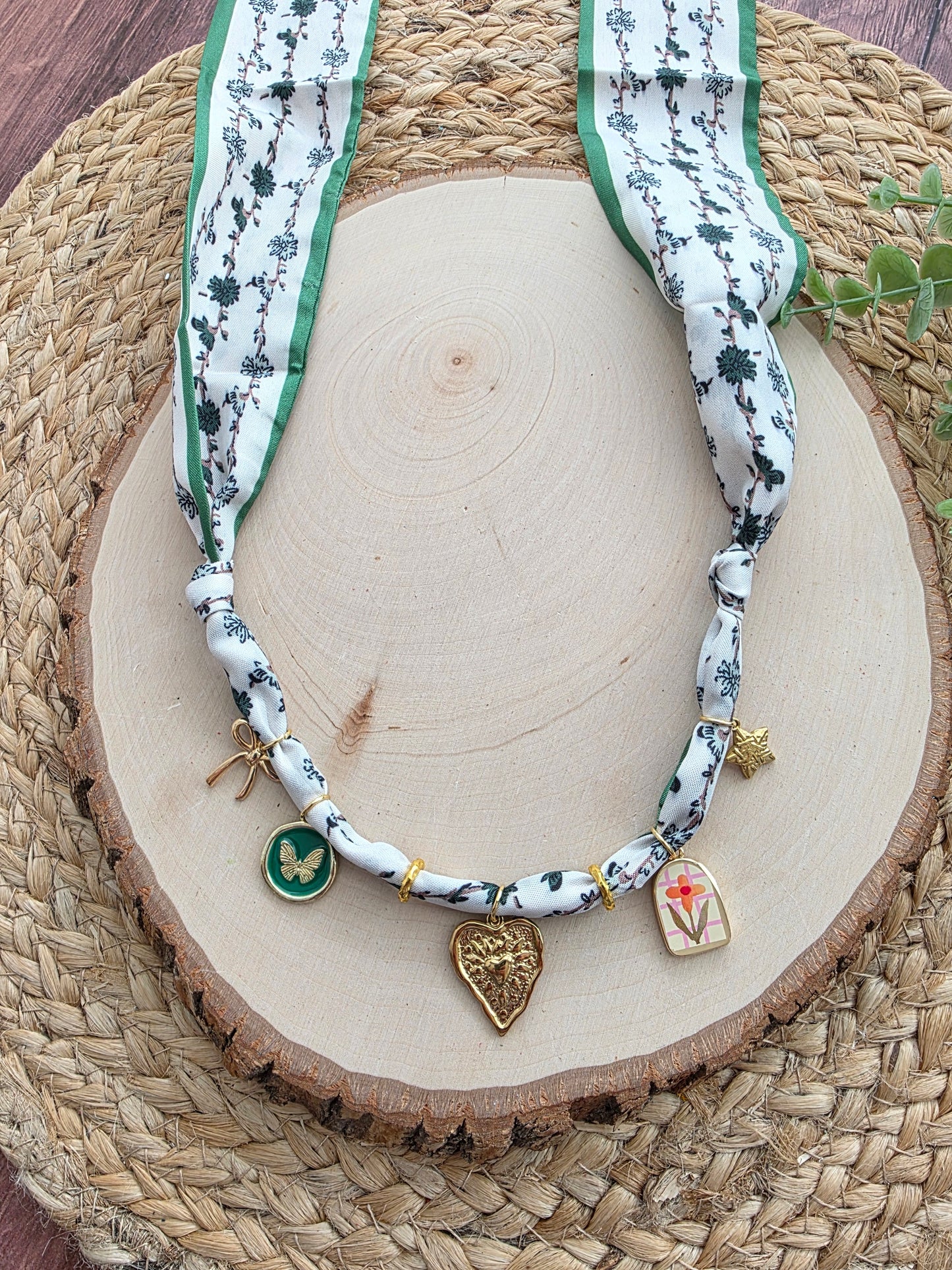 Garden Whispers Scarf Charm Necklace