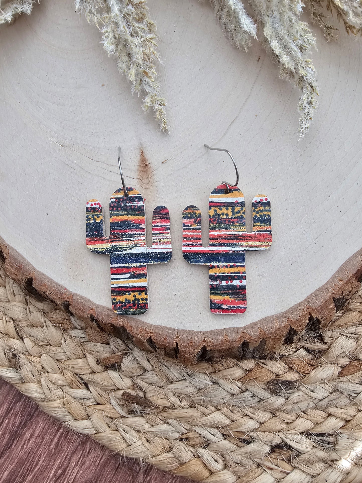 Arizona Sunset Cactus Earrings