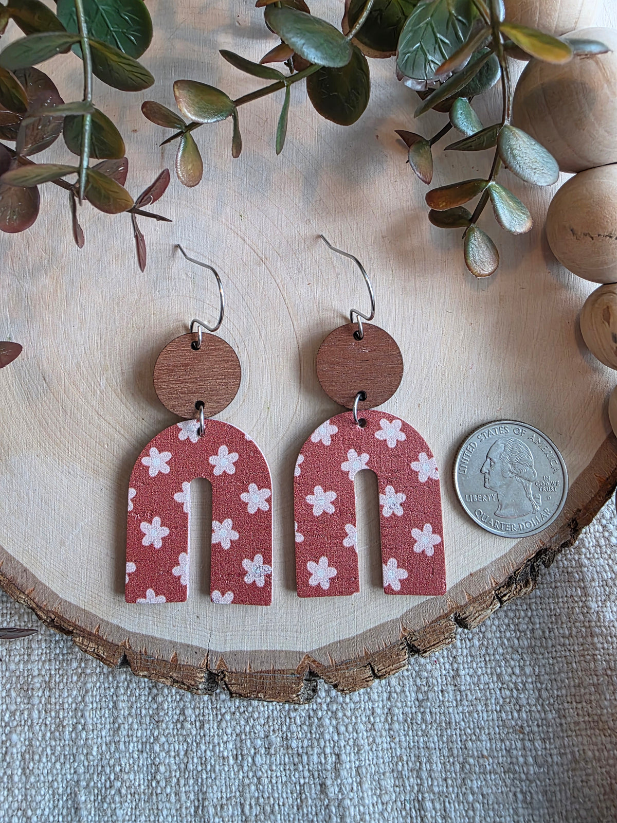 Boho Floral Arch Earrings