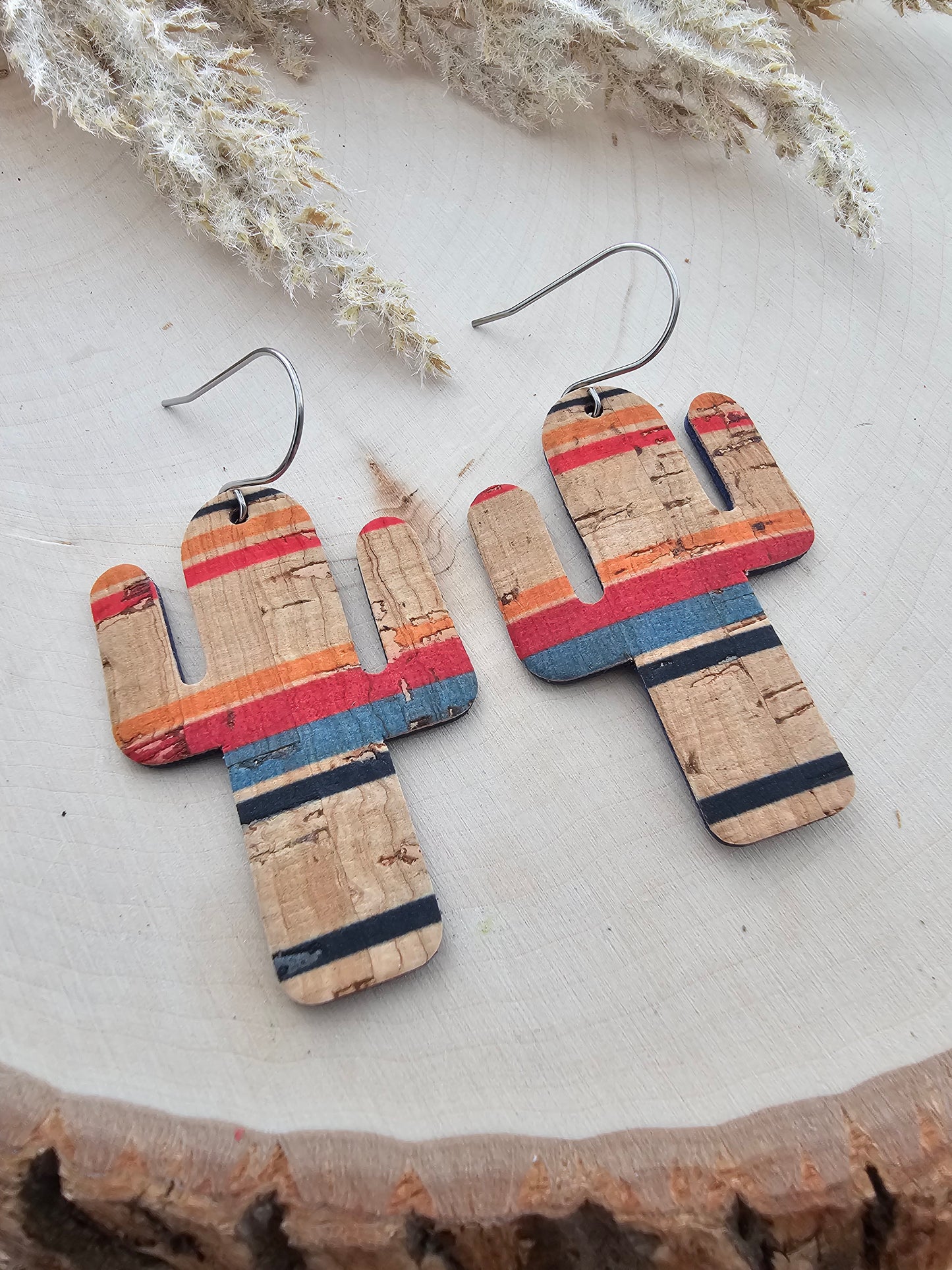 Serape Cactus Earrings