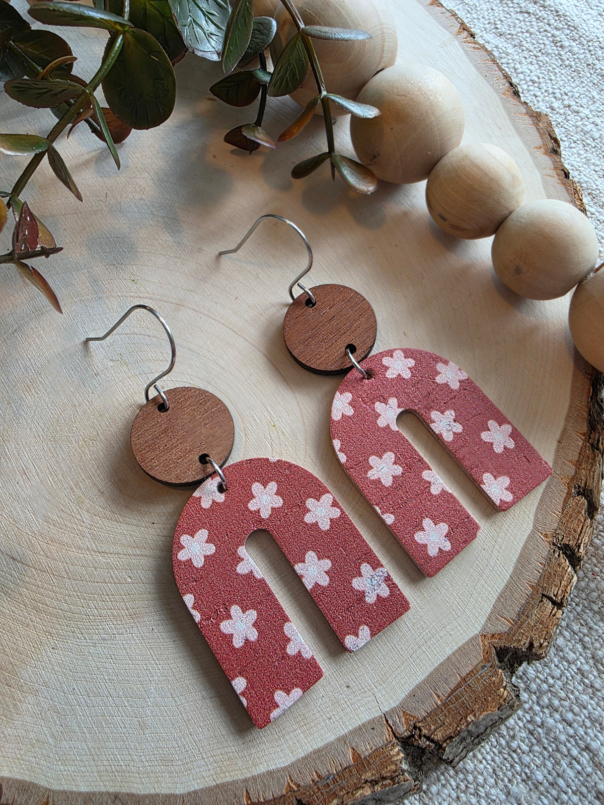 Boho Floral Arch Earrings