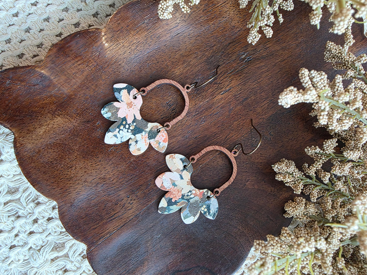 Rosemary Wildflower Half Flower Earrings