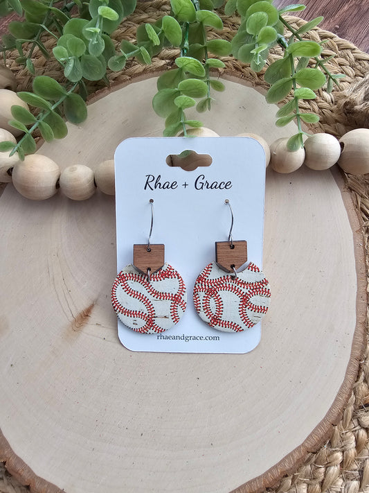 Baseball Home Plate Earrings