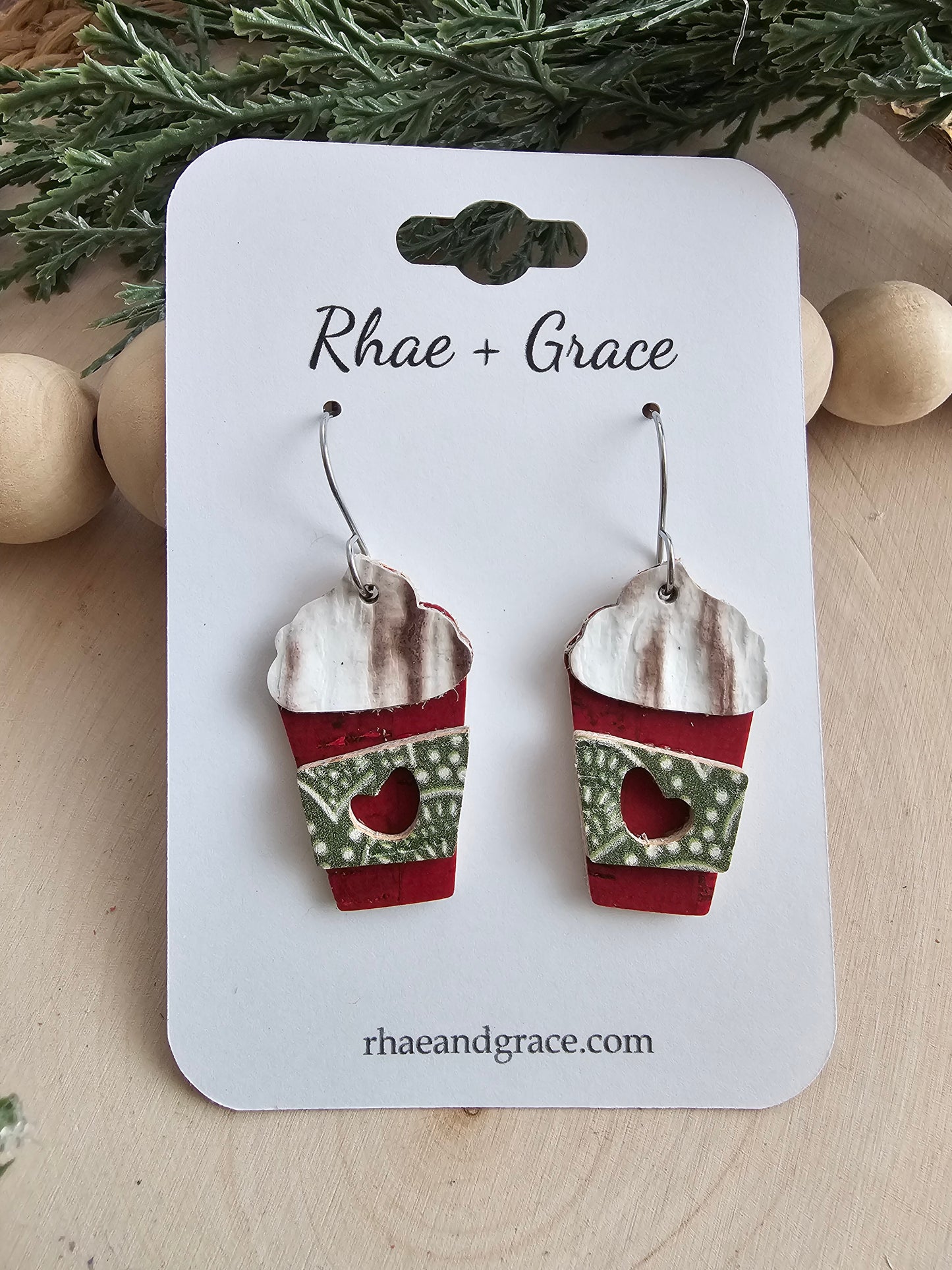 Festive Holiday Drink Earrings