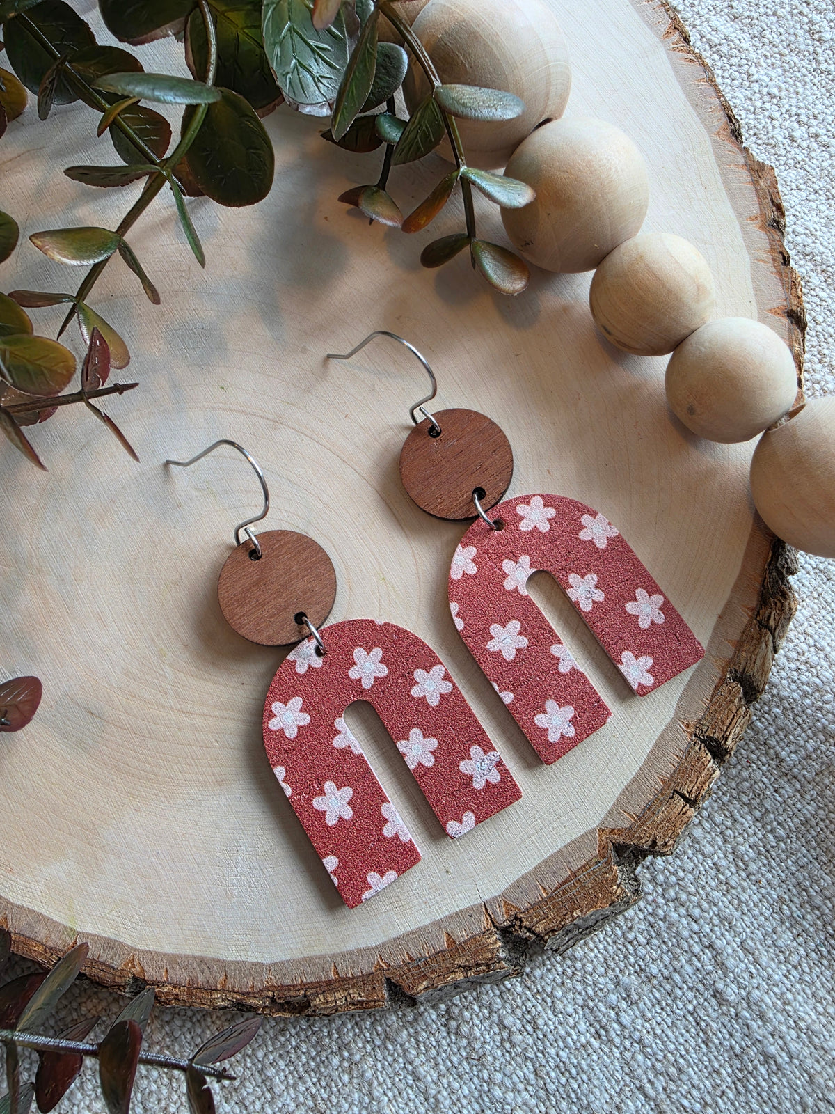 Boho Floral Arch Earrings
