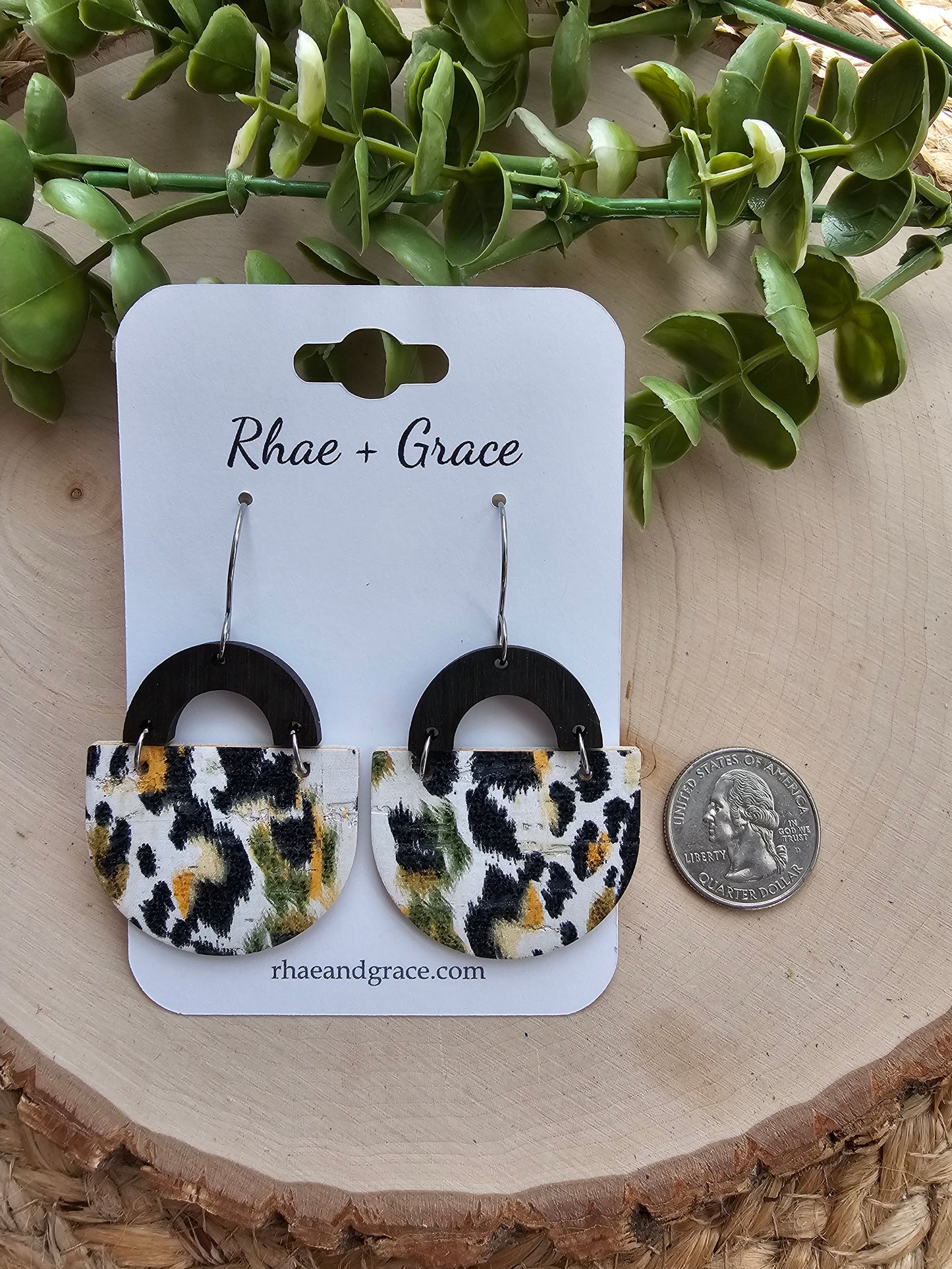 Abstract Animal Print Earrings