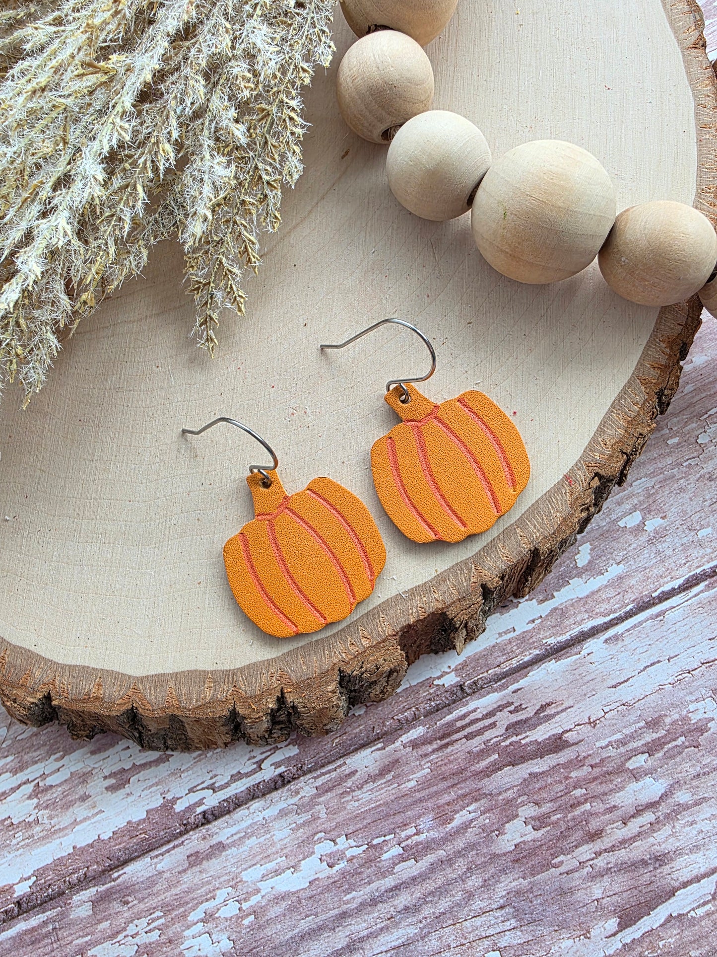 Orange Pumpkin Earrings