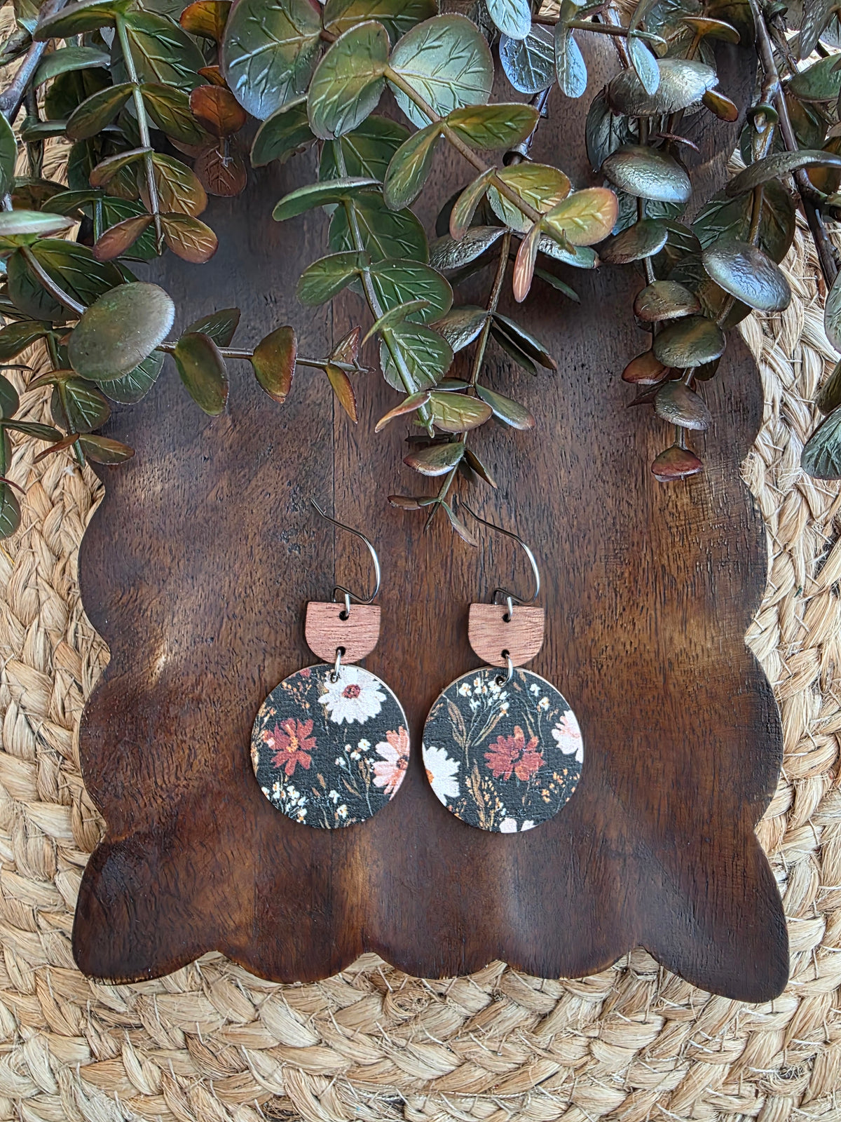 MidnighyWildflower Circle Earrings