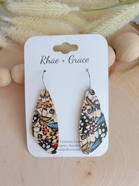 Butterfly Wing Wedge Earrings