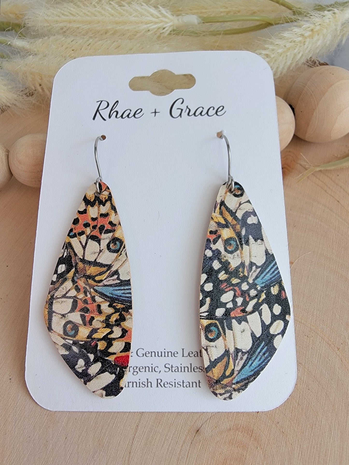 Butterfly Wing Wedge Earrings