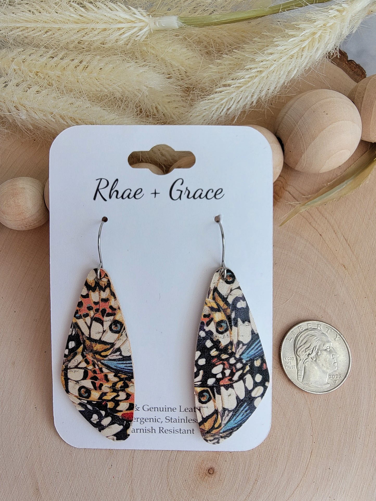 Butterfly Wing Wedge Earrings