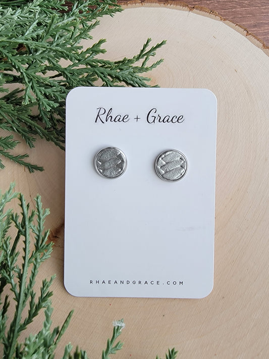 Silver Stud Earrings - 12mm