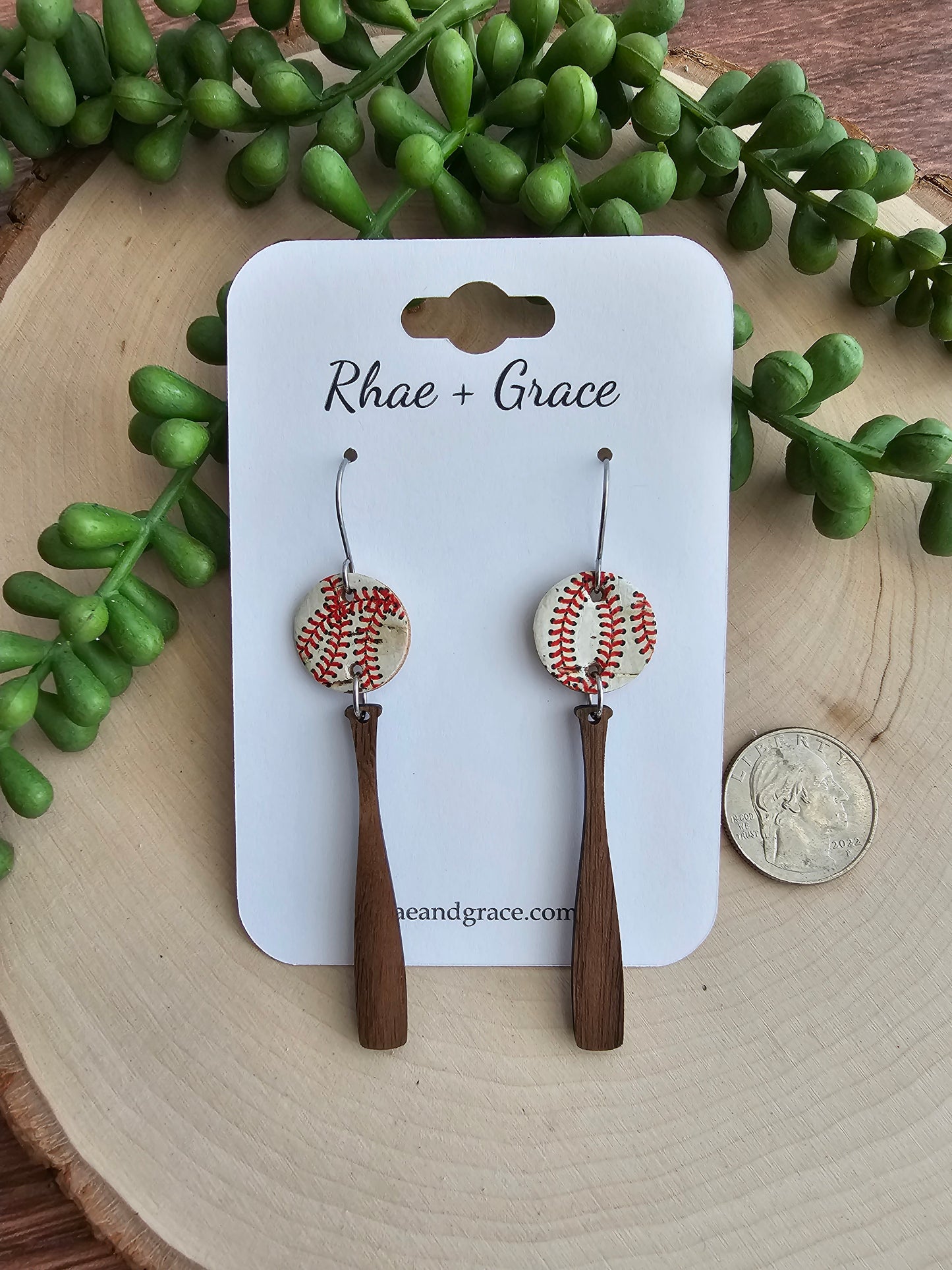 Baseball Bat Earrings