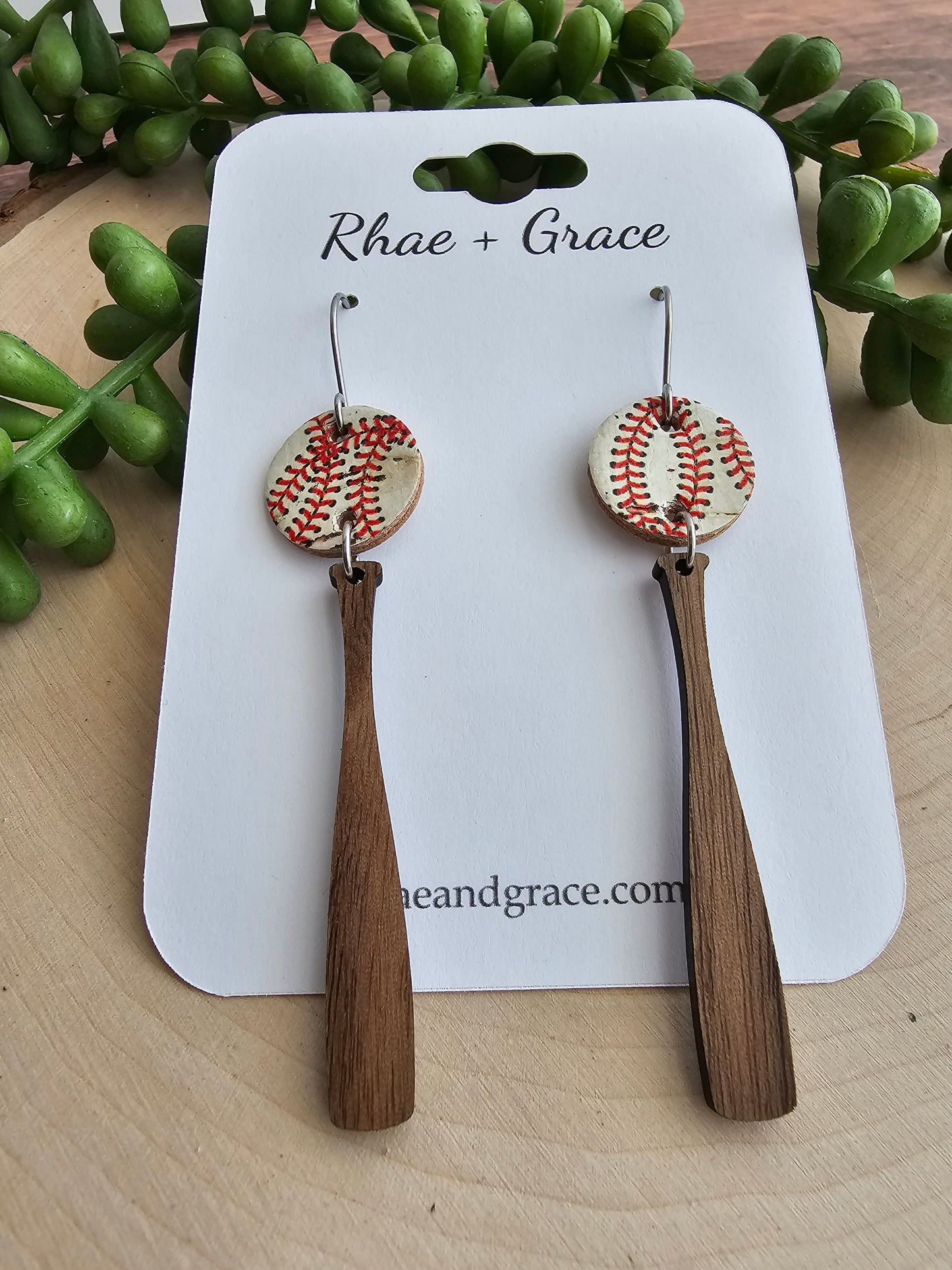 Baseball Bat Earrings