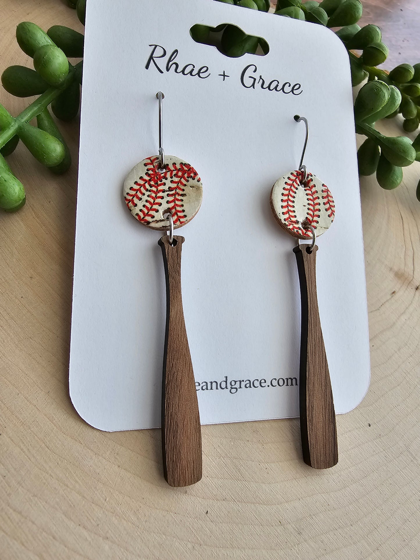 Baseball Bat Earrings